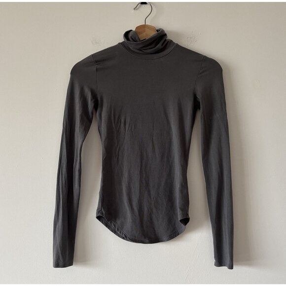 Aritzia Babaton Stretch Long Sleeve Top XXS Gray Minimalist Capsule - Picture 1 of 8